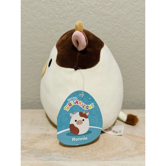 Brand New Squishmallows Ronnie the Cow 7” Plush Stuffed Animal Kellytoy - Picture 3 of 7